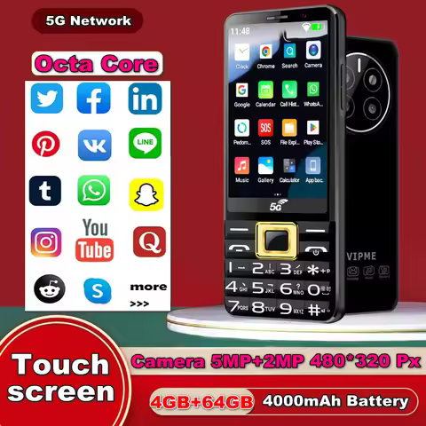 Touch Screen Rungee M8 Android 13 Wifi 5G Smartphone Google Play GPS 4GB+64GB 4000mAh Battery 2MP+5M