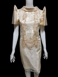 Filipiniana Barong Dress Cowl Neck