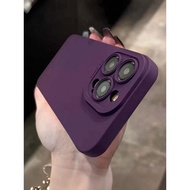 casing iphone 11 iphone 15 pro max casing funny phone case Apple Dark Purple Liquid Silicone Protect