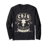 Distressed Cojo Name & Bull-Skull Retro Country Music Outlaw Long Sleeve T-Shirt