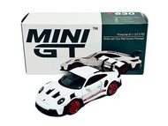 絕版 已經開封 MiniGT No. 630 Scale 1:64 1/64 比例 Mini GT 合金 車仔 保時捷 Porsche 911 GT3 RS White with Pyro Red A