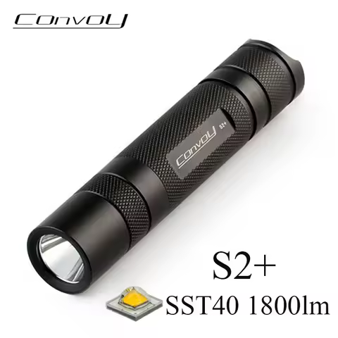 Convoy S2 Plus Luminus SST40 Led Flashlight 18650 Fash Light 1800lm Tactical Linterna Portable Lamp 
