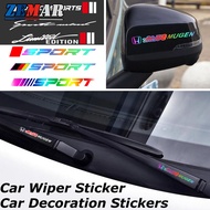 2Pcs Honda Mugen Car Wiper Sticker Reflective Laser Car Decoration Stickers Car Door Rearview Mirror