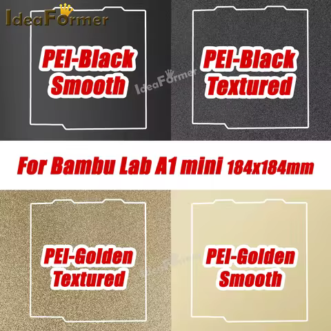 For Bambu Lab A1 Mini Build 184x184mm Plate pei Magnetic bed PEO Sheet H1H Plate Spring Steel Sheet 