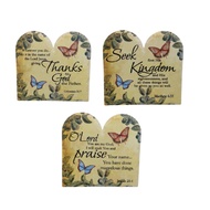Ceramic Book Shaped  Butterfly Series • Bible Verse • Christian Gift • Chosen Treasure