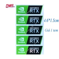 1 PCS LOGO STAMP Nvidia Geforce RTX Graphics 4.6*1.5cm - Graphic card logo STICKER for Laptop PC - S