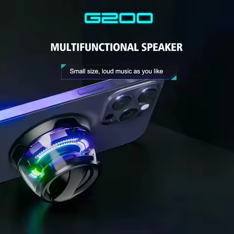 Outdoor Portable Bluetooth Speaker HECATE G200 RGB Lighting Magnetic Speaker BT5.3 Mini Sound Box 7