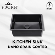 MOCHA i-BORN Kitchen Sink IBKS6245 Food Grade Nano Grain Black SUS304 Stainless Steel Water Singki S