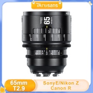 7artisans 65mm T2.9 2X Macro Cine Lens Full Frame Manual Focus Camera Lens for Filmmaking compatible