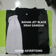 Prosecutor's event advocate's gown, jet black material, quality Shanghai collar