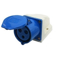 CEE INDUSTRIAL WALL SOCKET 16AMP X 3PIN ( BLUE )