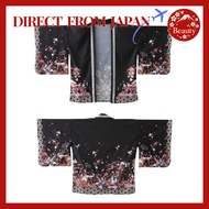 Japan Fushimi Inari Jet Black Happi Coat Haori Summer Festival Temple Shrine Cosplay Korean Style【Di