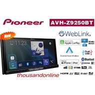 PIONEER AVH-Z9250BT ~ IN-DASH DOUBLE DIN DVD MULTIMEDIA AV RECEIVER WITH 7” WVGA