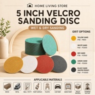 ABRASIVE MALL 5"125MM WET SAND DRY SAND Velcro Sand Disc Sandpaper P3000 P5000 P7000 GREEN WHITE RED