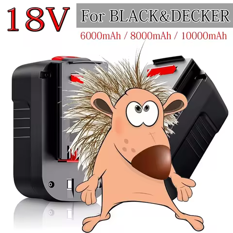 18V 6.0Ah 8.0Ah 10Ah Power Tool Battery For Black&Decker A18 A1718 A18NH HPB18 HPB18-OPE FS1800CS FS