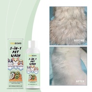 Organic 5 in 1 Pet Shampoo 100ml Citrus Essential Oil Soothes Skin Refreshing Scent Prevents Tanglin