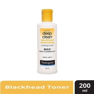 Neutrogena Deep Clean Blackhead Eliminating Cooling Toner 200 ml. นูโทรจีนา ดีพ คลีน แบล็คเฮด อีลิมิ