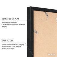 11X17 Picture Frame Black Display Pictures 8 X 12 with, Mat or 11 X 17 without m