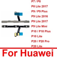 Power Volume Buttons Flex Cable For Huawei P7 P8 P9 P10 P20 P30 Lite Plus Pro P8 P9 Lite 2017 P9Lite Mini Side Keys Flex Ribbon