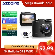 AZDOME GS63H Dashcam Dual Lens 4K Car Camera Built-In GPS Wi-Fi Front and Rear Dash Cam G-Sensor Motion Detection