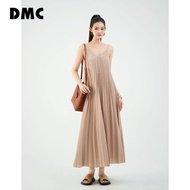 DMC Beige Pleated Woven Maxi Dress (Beige Pleated Woven Maxi Dress)