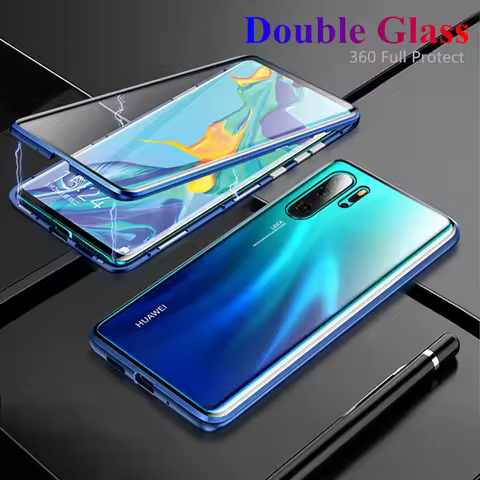 360 Magnetic Metal Case For Huawei P30 P20 Pro lite Mate 20 Pro 20X Case Double Glass Honor 10 8X Ma