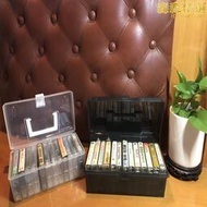 錄音錄音帶收納盒防塵透明手提式可攜式音樂卡帶展示儲存整理箱保護殼