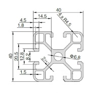 4040 Aluminum Profile 4040 European Standard Profile 3030 Frame Aluminum Material Aluminum Square Tu