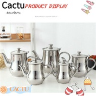CACTUS Metal Teapot Practical Cafe Flip Lid Kitchen Tool