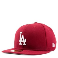 MLB帽子New era 59fifty 紅色LA道奇棒球帽
