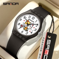 SANDA Adolescent Cute Cartoon Cat Waterproof Watch 6139