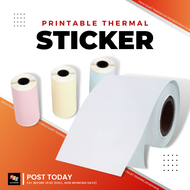3PCS Thermal Label Sticker Roll Printable Continuous 57mm 58mm Suitable for Peripage Paperang P1 P2 A6 A2 P50