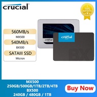 Crucial Internal Solid State Drive MX500 250GB 500GB 1tb 2tb 4tb BX500 480G 3D NAND SATA3.0 SSD HDD Hard Disk For Notebook PC igdxch