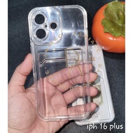 Case iphone 16 pro max 16 plus 16 pro 16 clear card case clear soft case