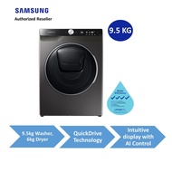 Samsung WD95T984DSX/SP QuickDrive Front Load Combo 9.5kg Washer + 6kg Dryer | AI Control | 2 years agent warranty
