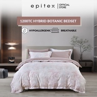 Epitex (Quilt Cover Set) 1200TC Hybrid Botanic Bedsheet | Tencel Cotton Bedset