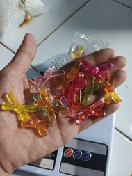 Manik Manik Mote Akrilik warna Motif ukuran 7 mm