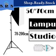 SRS_Studio 50x70cm Softbox Lighting Umbrella E27 Socket Light Lamp 3200K 5500K Studio Lighting Set