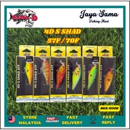 SAWA-D 4D S-Shad Minnow 57F / 70F | 5.7cm 4g / 7cm 7.5g | Floating Hard Lure for Haruan Toman Sebara
