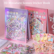 3D Miniature Scenes Sticker Book Creative Scenes Building Sticker Diy Stickers