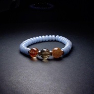 黑超七水晶搭配天使石 男手環 男手鍊 手鏈 QBR-00043