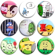 32/50/58mm Anime Inanimate Insanity Character BFDI Memes Soft Button Pin Creative Badge Brooch for B