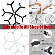 「Ready Stock」12 Clips In 1 Adjustable Bed Sheet 3 Ways 6 Sides Clips Grippers Fasteners Sheet Suspenders Elastic Holders Mattress clip