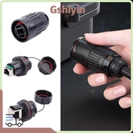 GSHIYMY Ethernet Socket, Shielded CAT6 RJ45 Connector, Professional Dual Head Dust Cap IP67 Waterpro