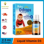 Baby Ddrops Liquid Vitamin D3 400 IU 90 Drops (2.5 ml)