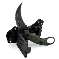 Karambit Knife Outdoor Survival Claw Knife Teeth Knife Double edged Knives Fixed Blade Camping Survi