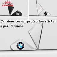4Pcs BMW Car Door Corner Protection Sticker Car Door Edge Anti-collision Sticker Universal Scratch-r