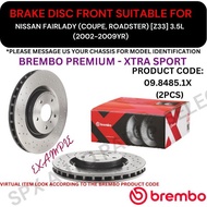BREMBO GENUINE DISC BRAKE ROTOR (FRONT) FOR NISSAN FAIRLADY (COUPE, ROADSTER) [Z33] 3.5L (2002-2009Y