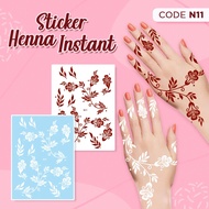 (MINIMALIST EDITION) Henna Sticker Maroon & White / Sticker Inai Pengantin Maroon dan Putih