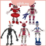 5pcs FNAF Five Nights At Freddy's Baby Ballora Funtime Freddy Ennard Foxy Action Figures Light Up Ga